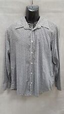 BOSS Hugo Boss grey slim fit patterned button up shirt- XL (FN_6349)