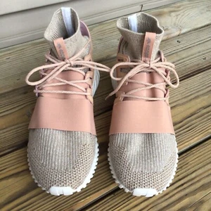 [BB2390] Mens Adidas Shoes Tubular Doom Primeknit - Wool Pale Nude Beige Sz 11.5 - Picture 1 of 7