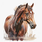 Deko Bild Braunes Pferd Hengst Stute Wandbild Tiere Wanddeko Dekofliese Geschenk