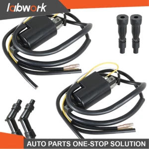 Labwork Ignition Coils + Spark Plug Caps For Honda Four CB750 1969 1970-1978 - Picture 1 of 13