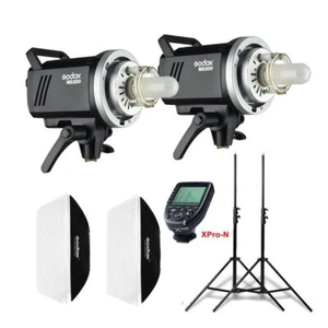 2X Godox MS300 2.4G Studio Blitz + 60*60cm Softbox + Stativ + XPro-N Auslöser - Bild 1 von 10