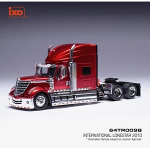 Camión tractor International Lonestar 2010 rojo 3 assi escala 1:64 por modelos IXO - Imagen 1 de 2