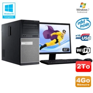 Set PC tour DELL 790 G630 2.7Ghz 4Go Disco 2000Go DVD Wifi Win 7 + Schermo 22 " - Foto 1 di 1