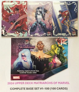 2024 Fleer Ultra Matriarcas de Marvel BASE COMPLETA Juego de 100 cartas #1-100 - Imagen 1 de 13