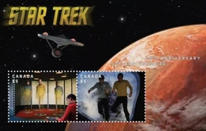 2016 Canada Uni # 2922a/22b s/s lenticular. Star Trek 50th Anniv. - Picture 1 of 3