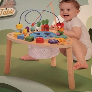 6 In 1 wooden activity table baby Toddler - Ages 3+ - Zhusi - Picture 1 of 9