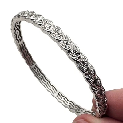 Brazalete de plata esterlina con circonitas cúbicas de diseñador Belle Etoile para mujer Foto 1 de 4