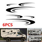 DIY 6PCS Camper RV Trailer Car Stripes Vinyl Graphics Decals Waterproof Stickers