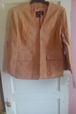 Vintage NWT Terry Lewis Classic Luxuiries Lt. Orange 100% Leather Size Large... - Image 1 of 4