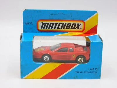 Matchbox Superfast  Ferrari Testarossa Macau 80s MB-75 in BLUE BOX - Immagine 1 di 4