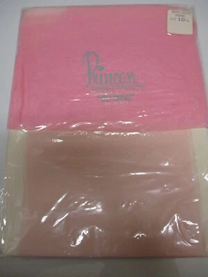 1 PR MEDIAS VINTAGE PRINCESA DERECHA MICRO MALLA NYLON TALLA 10 LARGO 36" ROSA Foto 1 de 4