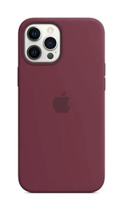 Apple iPhone 12 Pro Max Silicone Case with MagSafe - Plum - Photo 1 sur 1