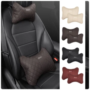 For Fiat 500 Headrest Pillow Neck Rest Head Support Cushion Set Lumbar Pillow - Picture 1 of 25