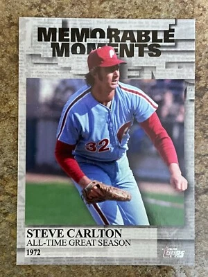 2017 Topps #MM-4 Memorable Moments Steve Carlton - Philadelphia Phillies - Image 1 of 2