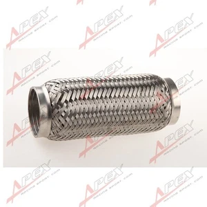 Tubo flexible de escape de 2,5" de longitud de acoplamiento de acero inoxidable de 8" - Imagen 1 de 5