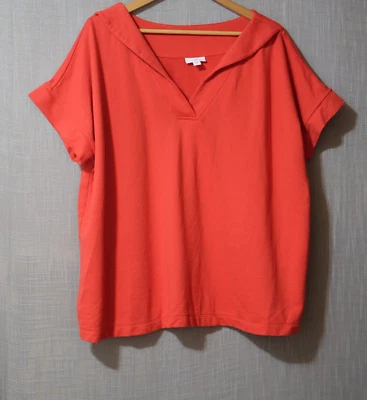 EUC J Jill Pullover Sweatshirt Short Dolman Sleeve Red Women's 2X #H59-43 - Image 1 of 4