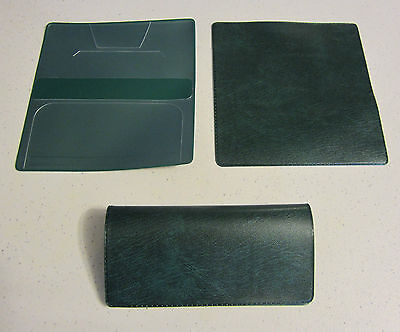1 NEW GREEN MARBLE VINYL CHECKBOOK COVER WITH...