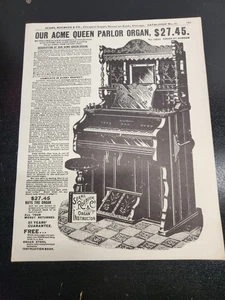 VTG Sears, Roebuck and Company Mail Order Advertisement for Acme Queen Organ - Picture 1 of 5