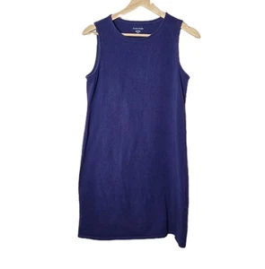 Abito Eileen Fisher maglia jersey donna PS Petite Small blu cotone biologico - Foto 1 di 10