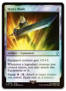 Hero's Blade (Surge Foil) #345 (NM) Final Fantasy FIC Magic MTG - Picture 1 of 1