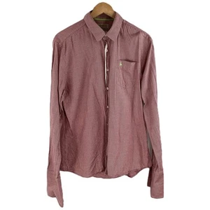 Jack Wills Red Glen Check Cotton Shirt L - Picture 1 of 4
