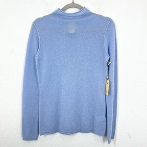 Telluride Clothing Co. Baby Blue Lavendar Mockneck 100% Cashmere Sweater NWT - Picture 1 of 7