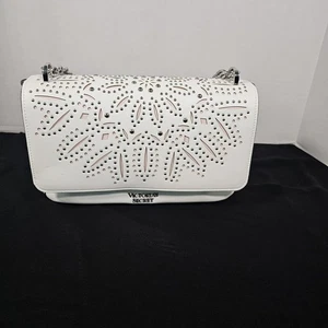 Victoria's Secret white studded cut work shoulder bag. - Picture 1 of 8
