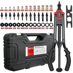 16" Nietmutternwerkzeug, automatische Lösemutter Nietmutter Werkzeug-Kit mit 13 metrischen und Sae... - Bild 1 von 7