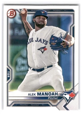 Alek Manoah 2021 Bowman Baseball #BP-27 Toronto Blue Jays Prospects - Image 1 of 2