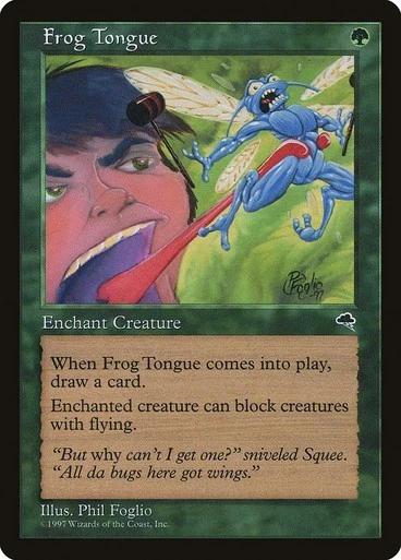 Frog Tongue NM/M Tempest Green Enchant Creature Mtg Magic English Regular  - Image 1 of 1