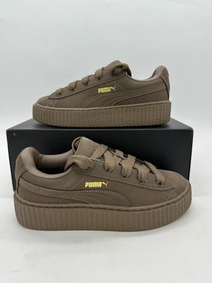 彪马 Creeper Phatty Nubuck 女式 7 码棕色运动鞋 399865 01 — 第 1/4 张图片