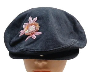 Old Navy Women's Newsboy Hat Pink Flower Size Large/Extra Large  - Picture 1 of 11