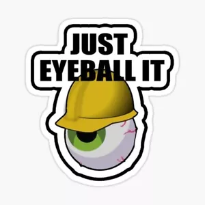 just eyeball it s pegatina soldadora patineta soldadura parachoques sombrero duro - Imagen 1 de 1