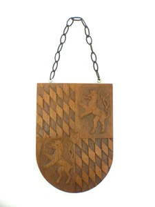 Altes Holz Schild Wappen Bayern handgeschitzt - Bild 1 von 6