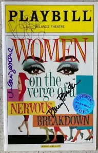 Signiertes silbernes Siegel öffnende Nachtfarbe Playbill Frauen am Rande eines Nervus - Bild 1 von 1