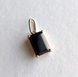 Naturale Onice Nera Gemma Ciondolo 925 Argento Sterling Unisex Ciondolo Gioielli - Foto 1 di 5