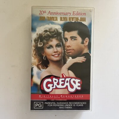 Grease 20th Anniversary Edition (VHS, 1977 ) John Travolta Olivia Newton-John - Image 1 of 4