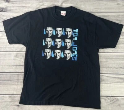 Sir Tom Jones 2004 Bravado Mens Graphic Concert Tour Cotton T-shirt Sz L - Image 1 of 4