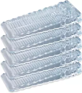 5 Pack Clear Rubber Door Stops Premium Door Wedge anti Slip Door Stops Silicone - Picture 1 of 12