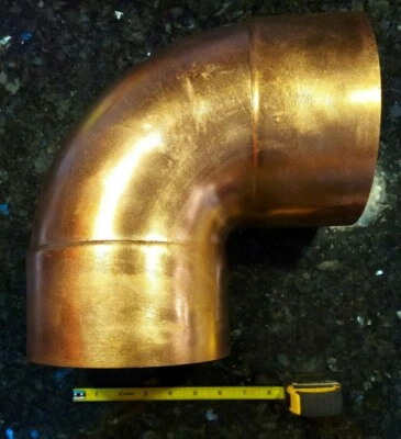 6" Copper Pipe Fitting 90 Degree Elbow WROT CxC NIBCO 607
