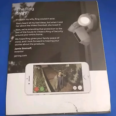 Ring Security Camera With two way talk and siren, motion reactive foodlights - Image 1 of 4