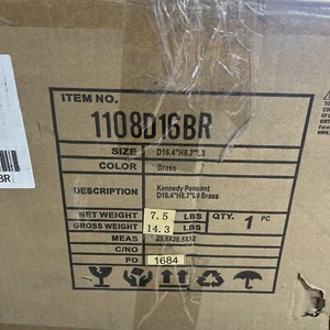 Elegant Lighting 1108D16BR Kennedy 3 Light 17 inch Brass Pendant Ceiling Light - Picture 1 of 3