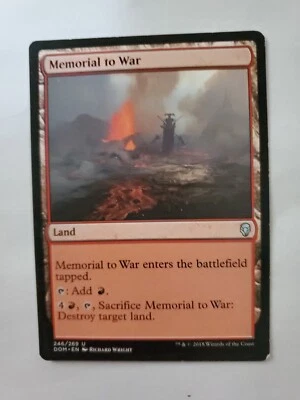 MTG Magic The Gathering Card Memorial to War Land Dominaria 2018 - Image 1 of 2