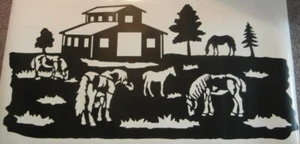 (2) Calcomanías de granja de caballos gráficos de vinilo autocaravana cámper remolque granja granero - Imagen 1 de 3