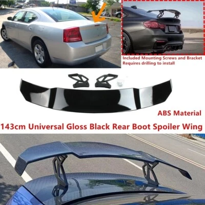 For 2006-10 Dodge Charger Gloss Black GT-Style Trunk Spoiler Wing 56'' Universal - Image 1 of 4