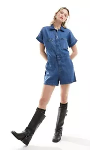 Mono vaquero Lee Short Unionall M azul lavado medio - Imagen 1 de 4