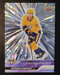 2023-24 upper deck series 1 young guns silver outburst Spencer Stastney Predator