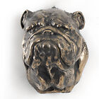 Englische Bulldogge, Statuette Hängen An Einer Wand, Bronze, Art Dog, At