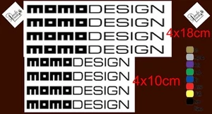 MOMO DESIGN AUFKLEBER 8 Stück STICKER TUNING AUTO MOTORRAD HELM - Bild 1 von 2