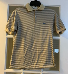 VTG Garan striped boys youth polo blue and beige collared boys size medium - Picture 1 of 4